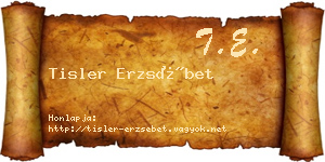 Tisler Erzsébet névjegykártya
