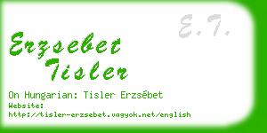 erzsebet tisler business card