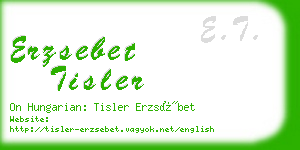 erzsebet tisler business card